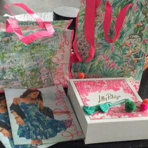 Lilly Pulitzer Gift Box & Bags - Tropical Pink & Green